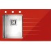 ALVEUS Crystalix 10 kuchynský drez nerez / sklo, 860 x 500 mm, červená Crystalix10/ROT