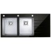 ALVEUS Crystalix 30 kuchynský drez, 1160 x 540 mm, ľavý, čierna 1070319