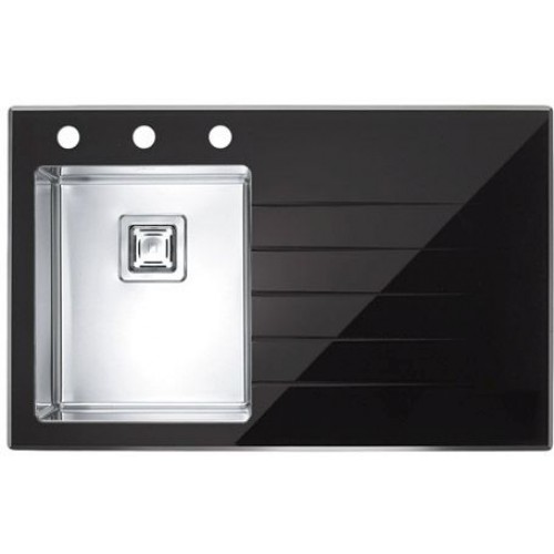 ALVEUS CRYSTALIX 10 kuchynský drez, čierna/satin, 860 x 540 mm, ľavý 1099633 ALVEUS CRYSTALIX 10 kuchynský drez, čierna/satin, 860 x 540 mm, ľavý 1099633