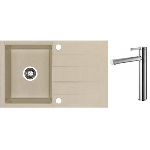 ALVEUS Set drez Cubo 30 metalik cappuccino + batérie Zina chróm ALVEUS Set drez Cubo 30 metalik cappuccino + batérie Zina chróm