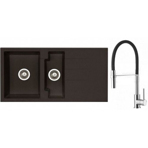 ALVEUS Set drez Cubo 70 metalic espresso + batéria Ella chróm