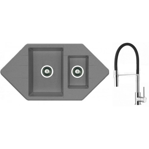 ALVEUS Set drez Cubo 80 antracit + batéria Ella chróm