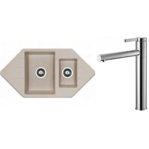 ALVEUS Set drez Cubo 80 terra + batérie Zina chróm ALVEUS Set drez Cubo 80 terra + batérie Zina chróm