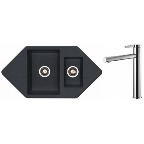 ALVEUS Set drez Cubo 80 carbon + batérie Zina chróm ALVEUS Set drez Cubo 80 carbon + batérie Zina chróm