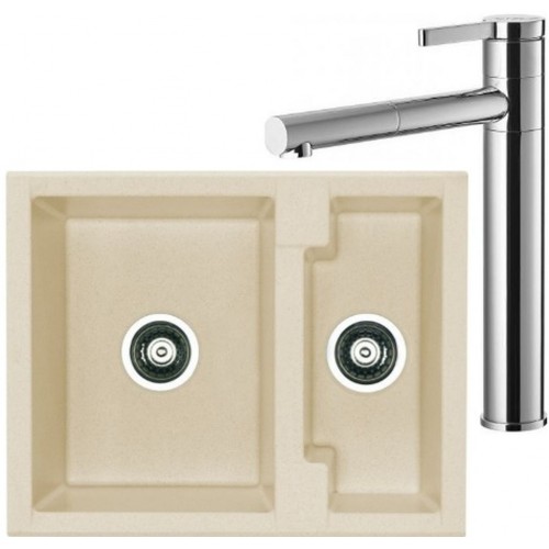 ALVEUS Set drez Cubo 20 beige + batérie Zina chróm ALVEUS Set drez Cubo 20 beige + batérie Zina chróm
