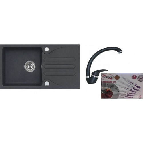 ALVEUS set drez Galapagos 30 black + batérie Diana black + sada keramických nožov Zadarmo