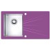 ALVEUS Karat 10 kuchynský drez nerez / sklo, 860 x 500 mm, fialová Karat10/fialova