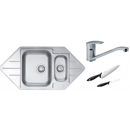 ALVEUS Set drez Line 40 nerez + batéria Milena chróm + 2 nože Fiskars ZADARMO