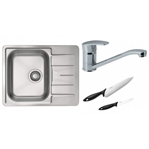 ALVEUS Set drez Line 60 nerez + batéria Milena chróm + 2 nože Fiskars ZADARMO