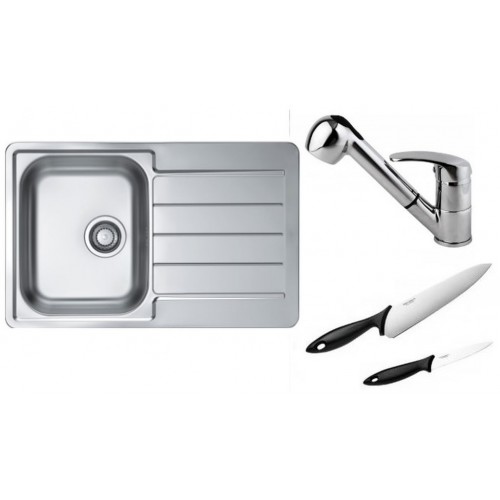 ALVEUS Set drez Line 80 nerez + batérie Oaza II chróm + 2 nože Fiskars ZADARMO