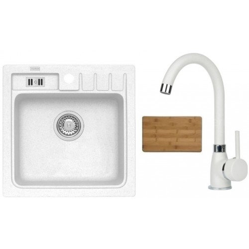 ALVEUS set drez Niagara 20 white + batérie Betty white + doska na krájanie Zadarmo