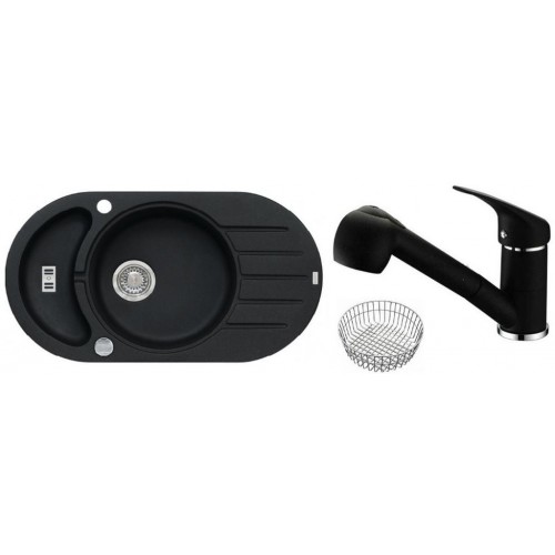 ALVEUS set drez Niagara 50 black + batérie Bora Bora black + odkvapkávací košík Zadarmo