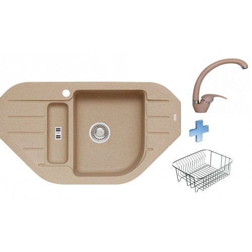 ALVEUS set drez Niagara 60 beige + batérie Diana beige + košík nerez