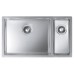ALVEUS Quadrix 150 kuchynský drez , satin , ľavý