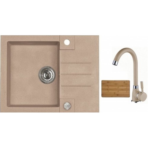 ALVEUS set drez Rock 30 beige + batérie Betty beige + doska na krájanie Zadarmo
