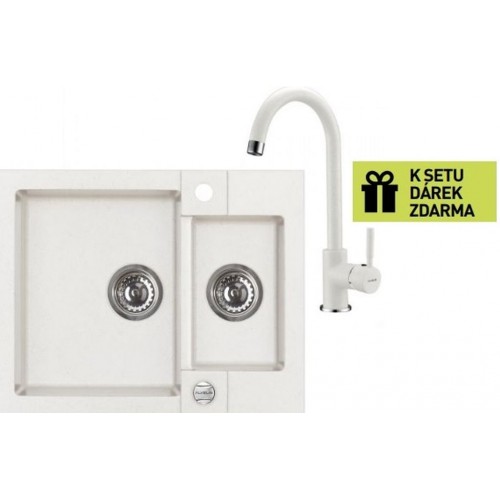 ALVEUS set drez Rock 80 white + batéria AM 120 white + darček