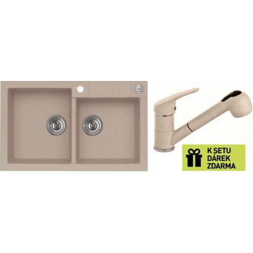 ALVEUS set drez Rock 90 beige + batérie AM 20 beige + darček