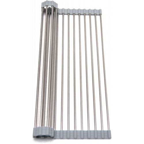 ALVEUS AllRound Rolovacia odkvapkávacia mriežka, 450x325 mm, chróm/silikón 1131412