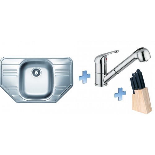 ALVEUS set drez Allux 30 satin + batéria Mura chróm + sada nožov ALVEUS set drez Allux 30 satin + batéria Mura chróm + sada nožov