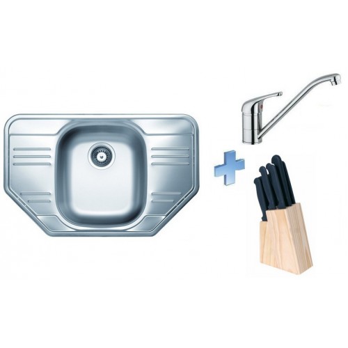 ALVEUS set drez ALLUX 30 satin + batéria Milena chróm + sada nožov