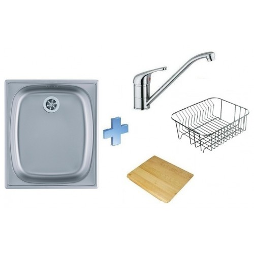 ALVEUS set drez Basic 10 + batéria Milena II chróm + doska na krájanie + košík nerez