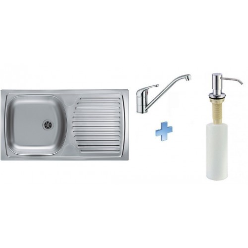 ALVEUS set drez Basic 170 satin + batérie Milena II + zásobník chróm