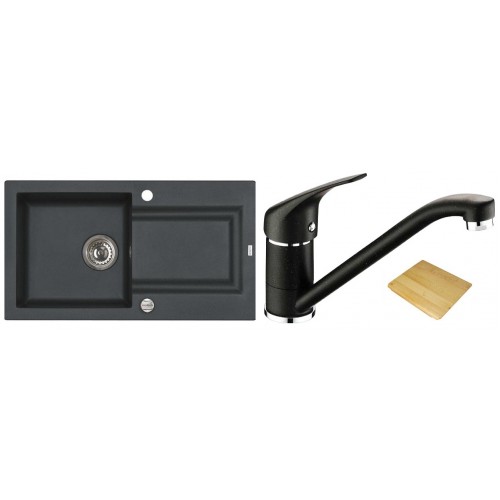 ALVEUS set drez Falcon 30 granitový + krájacia doska + batérie Rapa Nui black