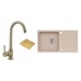 ALVEUS set drez Galapagos granitový + krájacia doska + batéria Layla beige
