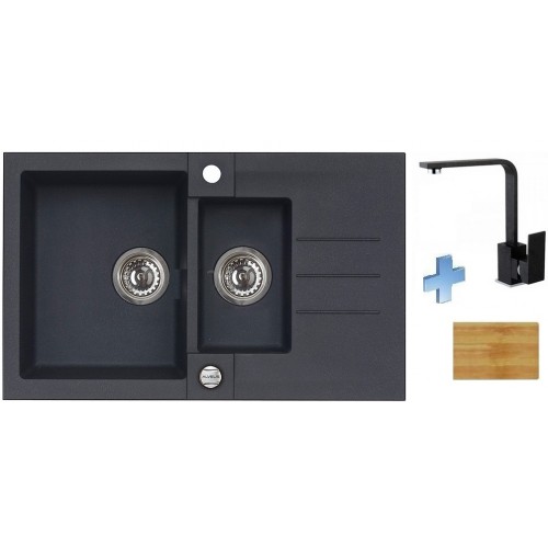 ALVEUS set drez Rock 70 black + batérie Janet (Eureka) black + doska na krájanie