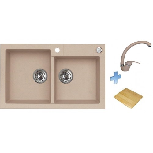 ALVEUS set drez Rock 90 beige + batérie Diana beige + doska na krájanie