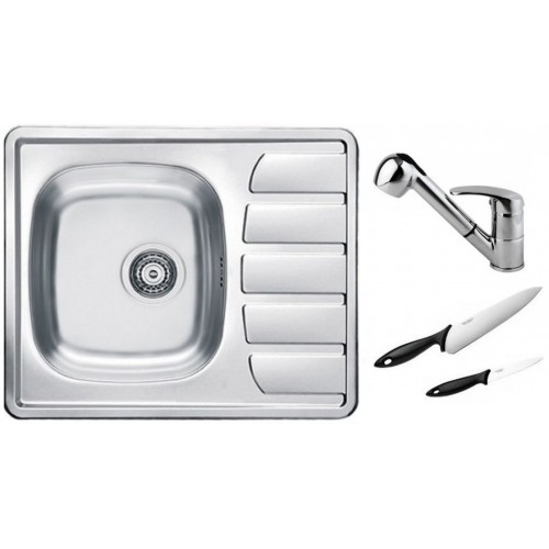 ALVEUS Set drez Zoom 10 nerez + batérie Oaza II chróm + 2 nože Fiskars