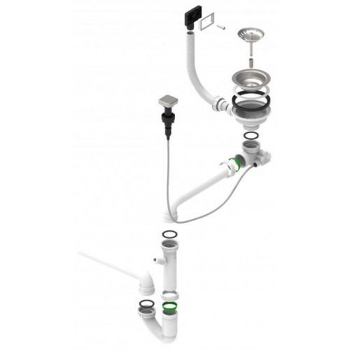 ALVEUS Jednoduchý sifón 1XQM 114-PP, POP-UP ovládanie 1127251