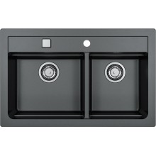 ALVEUS ATROX 50 kuchynský drez granitový, 790 x 500 mm, black 1132002