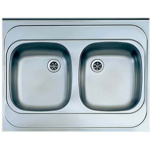 ALVEUS CLASSIC 40 satin celoplošný drez, 80x60 cm, 1054358, Otvor pre batériu VIZ. FOTO