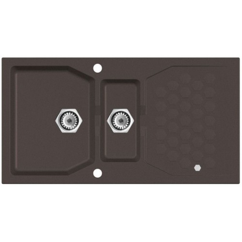 ALVEUS SENSUAL 70 kuchynský drez granitový, 980 x 520 mm, chocolate 03