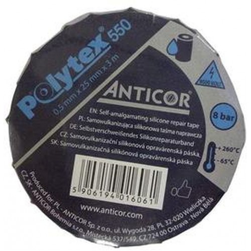 ANTICOR Polytex 550 samovulkanizačná silikonová páska šírka 25 mm dĺžka 3000 mm