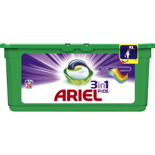 ARIEL Color 3v1 gélové kapsule 28 ks