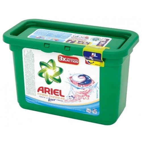 Ariel Active Gel Lenor fresh prác gélové vankúšiky na biele prádlo 15 ks Ariel Active Gel Lenor fresh prác gélové vankúšiky na biele prádlo 15 ks