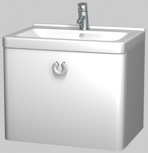 INTEDOOR ARKADA spodná kúpeľňová skrinka s keramickým umývadlom AK65RM/01