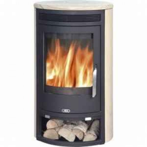 ABX Arktis 4655-4-II, krbové kachle, čierny plech- cream
