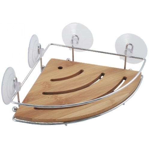 ARTTEC Polička - bamboo + chróm - 20x20x6, 5 cm - bez vŕtania MSV00290 