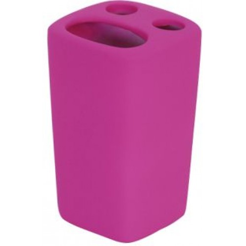 ARTTEC Kelímok na kefky a pastu - HAITI - keramika - raspberry MSV00176