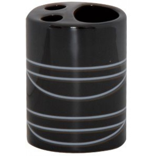 ARTTEC Kelímok na kefky a pastu - keramika - black MSV00177