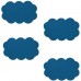 ARTTEC Protišmykové podložky do vane - set 4 ks - mrak - PVC - navy blue MSV00357
