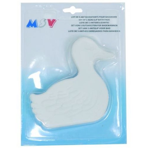ARTTEC Protišmykové podložky do vane - set 5 ks - white ducks MSV00366