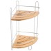 ARTTEC Polička poschodová - bamboo + chróm - 19,5 x19, 5x36, 5 cm - bez vŕtania MSV00302