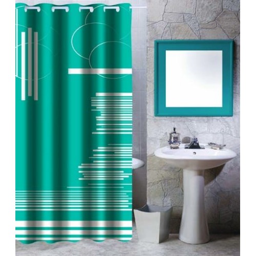 ARTTEC Sprchový záves - 180x200 cm - polyester - blue graphic MSV00523