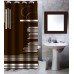 ARTTEC Sprchový záves - 180x200 cm - polyester - brown graphic MSV00527