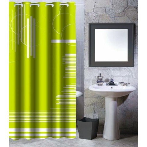 ARTTEC Sprchový záves - 180x200 cm - polyester - green graphic MSV00542