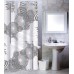 ARTTEC Sprchový záves - 180x200 cm - polyester - ombrelles marron MSV00563
